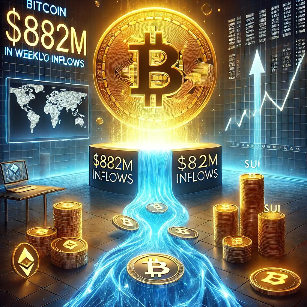 Bitcoin Dominates $882M Weekly Crypto Inflows While Sui Quietly Overtakes SolanaBitcoin Dominates $882M Weekly Crypto Inflows While Sui Quietly Overtakes Solana