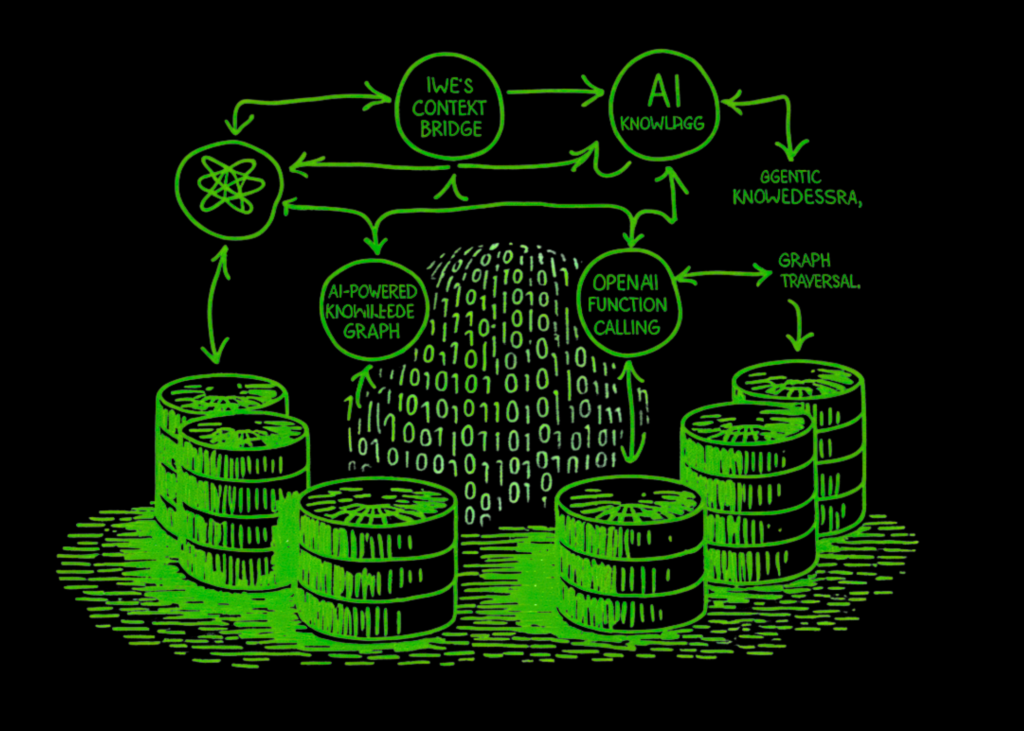 An Implementation of IWE’s Context Bridge as an AI-Powered Knowledge Graph with Agentic RAG, OpenAI Function Calling, and Graph Traversal